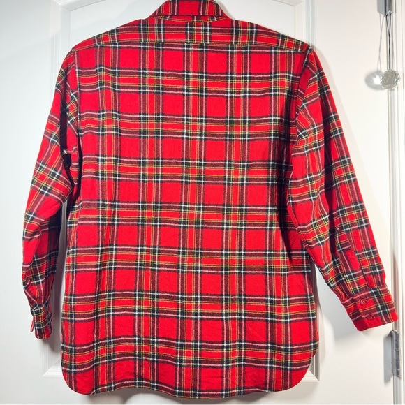 Vtg Pendleton Wool Board Shirt Men XL Tartan Plaid Loop Collar Virgin Wool USA - Picture 3 of 10